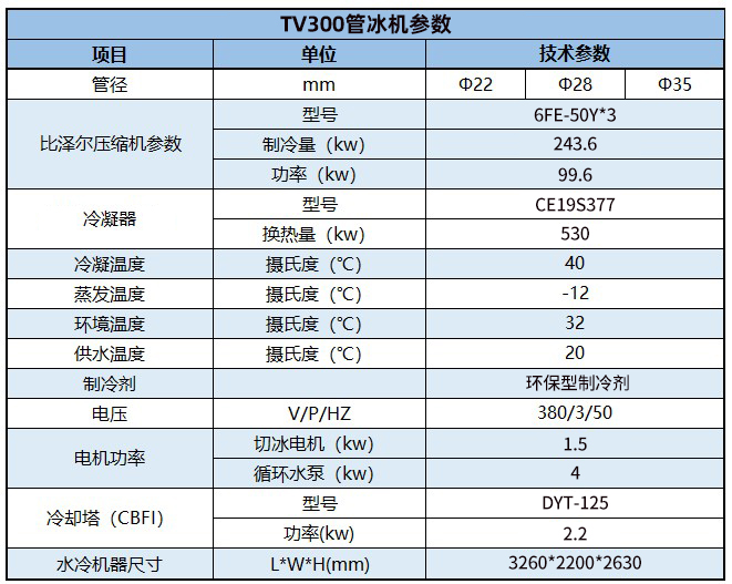 TV300管冰機(jī)，30噸管冰機(jī)